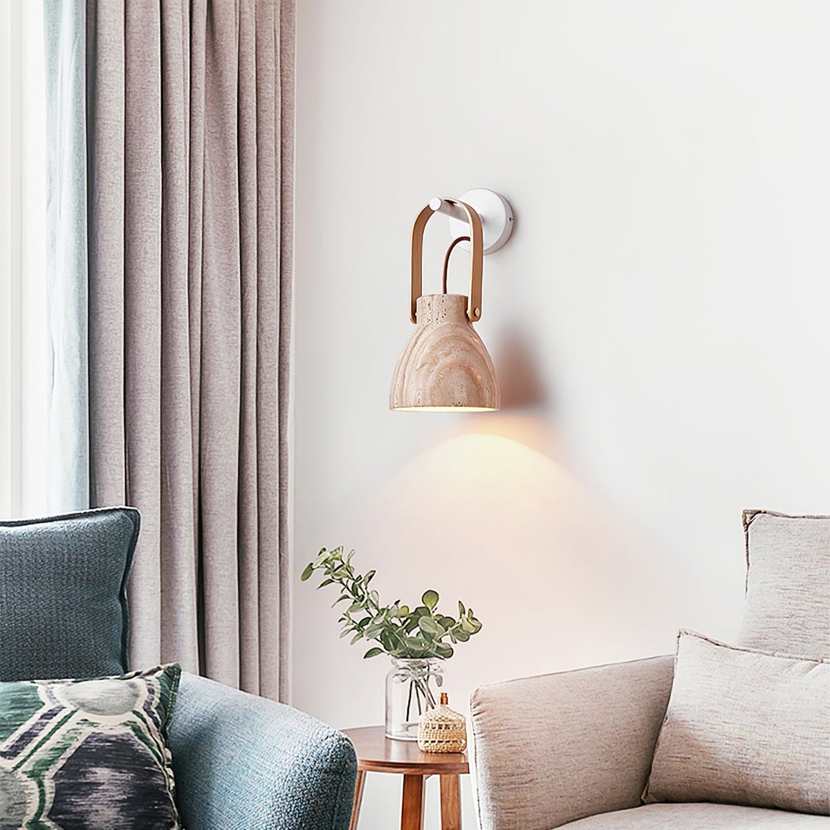 Tarix Travertine Wandleuchte