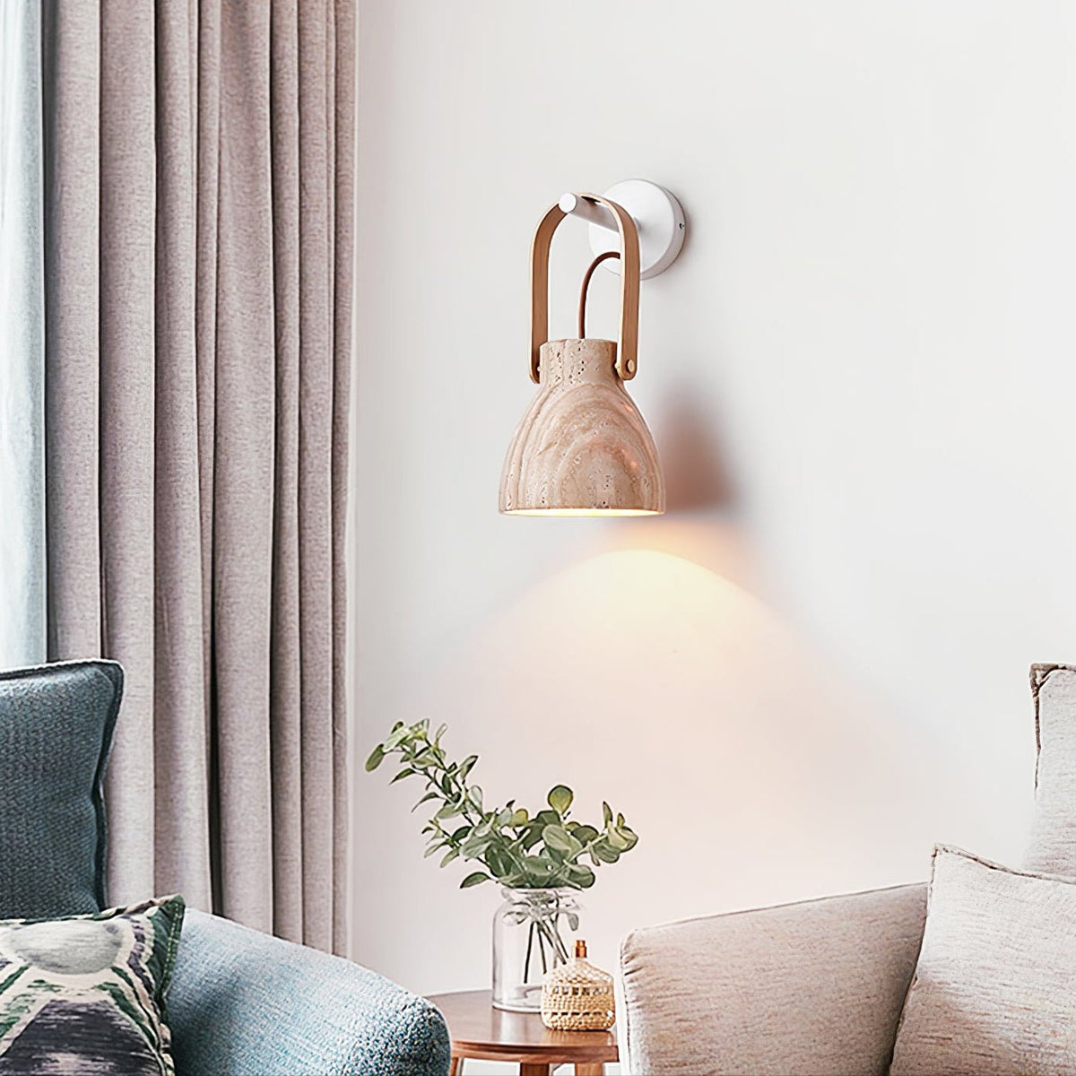 Tarix Travertine Wandleuchte