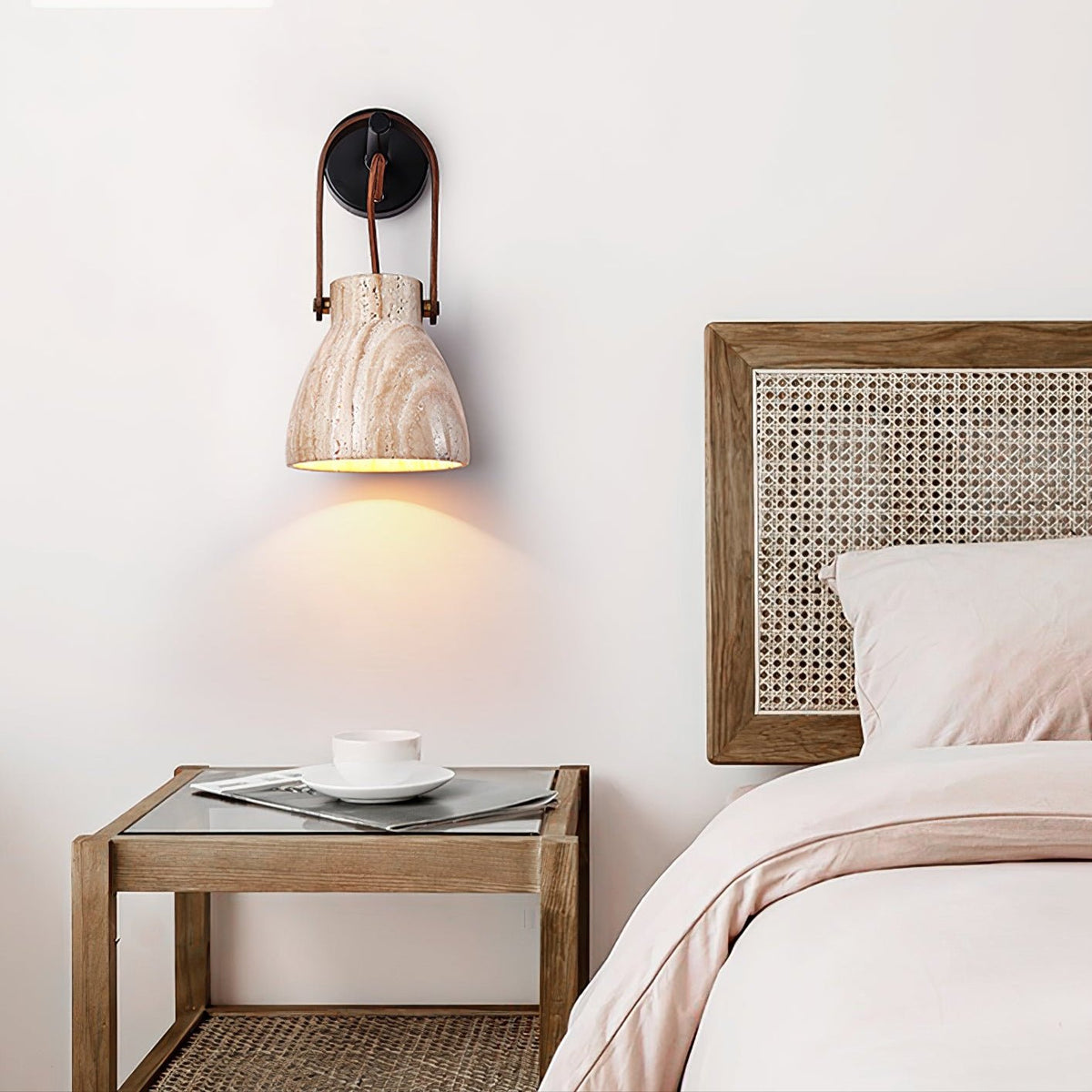 Tarix Travertine Wandleuchte