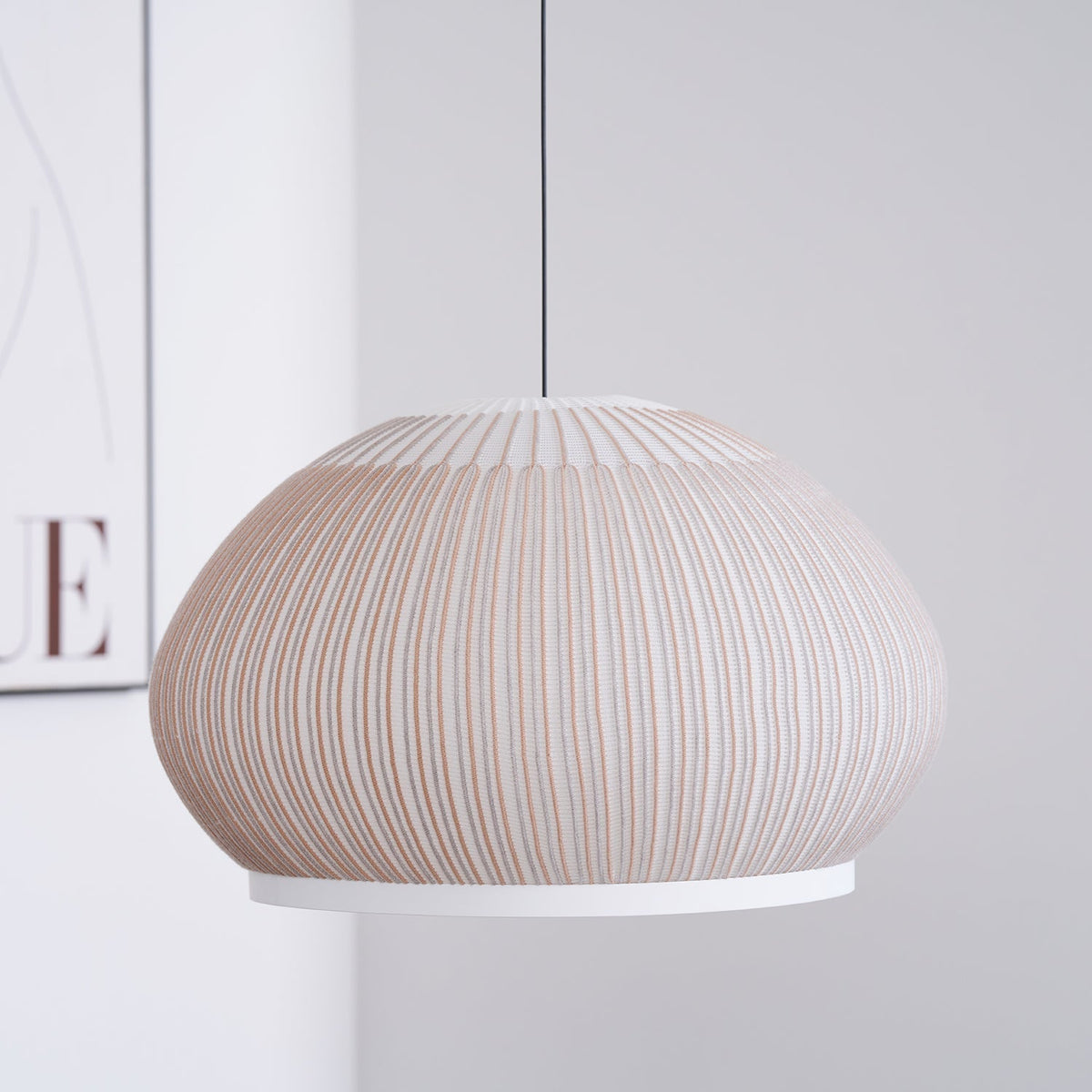 Lineiella Minimalistische Stoff-Pendelleuchte