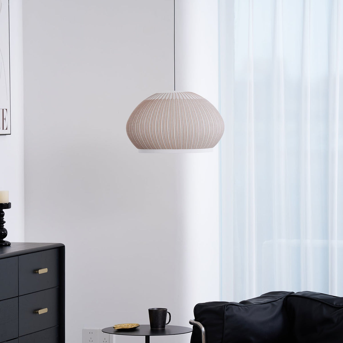 Lineiella Minimalistische Stoff-Pendelleuchte