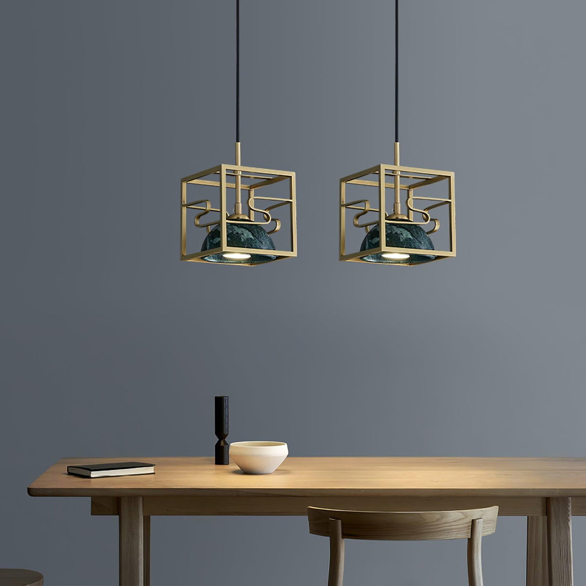 Cubo moderne Pendelleuchte aus Messing