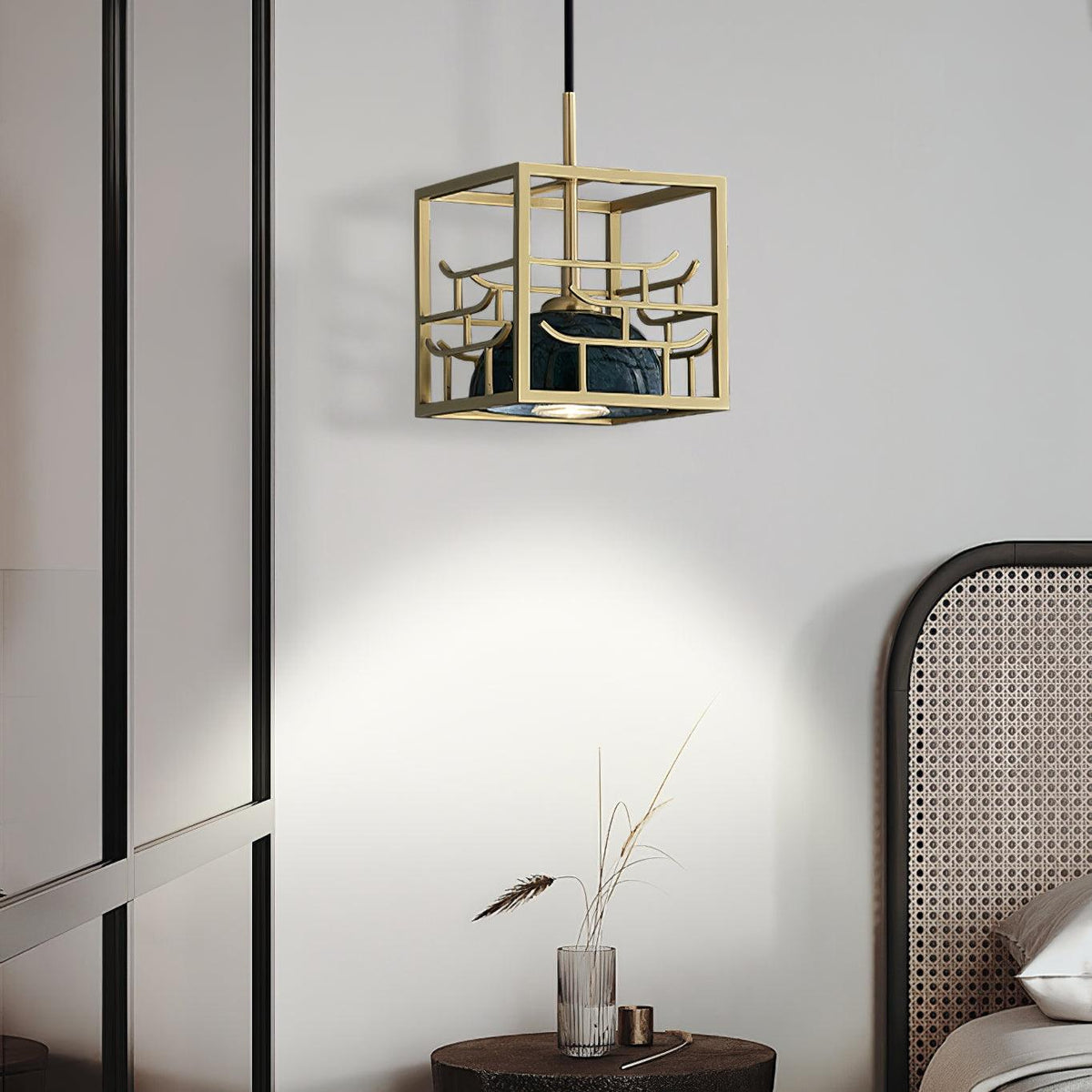 Cubo moderne Pendelleuchte aus Messing
