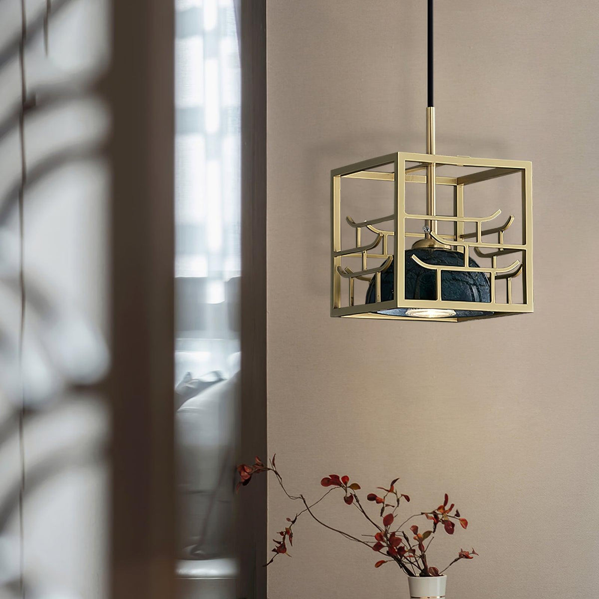 Cubo moderne Pendelleuchte aus Messing