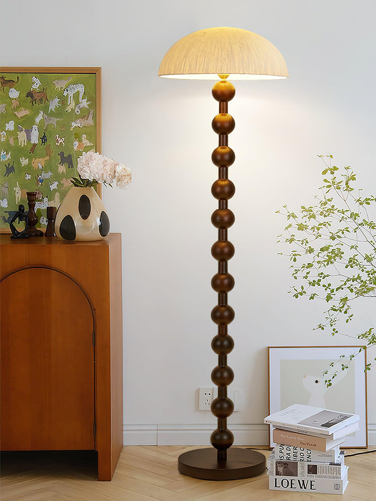 Lyliril Retro Holz Stehleuchte