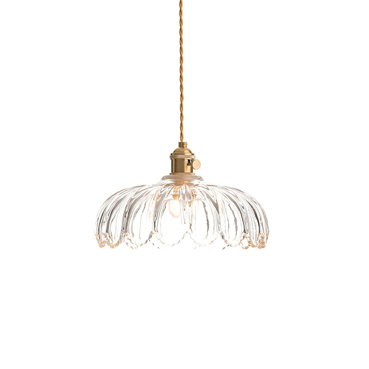 Limea Pendelleuchte aus grünem Glas in Blumenform