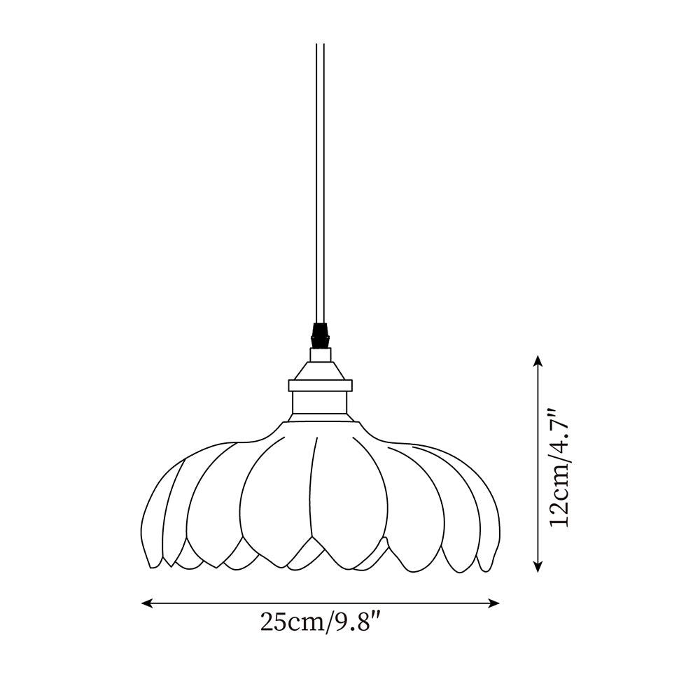 Limea Pendelleuchte aus grünem Glas in Blumenform