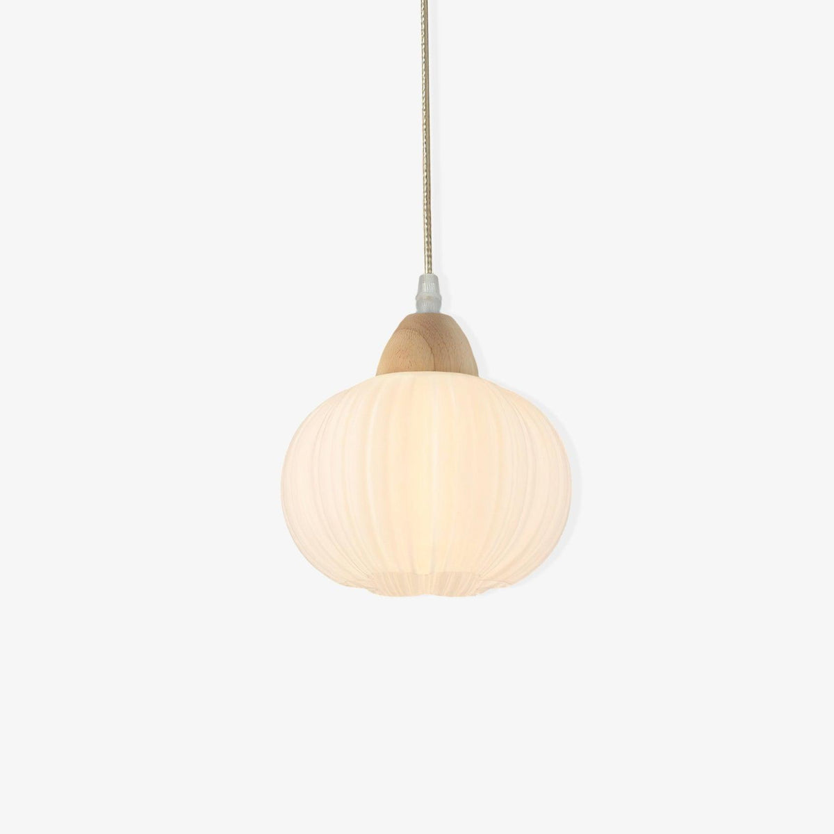 Pumpkin Pendelleuchte aus Holz im modernen Stil