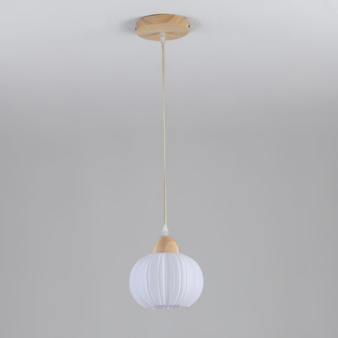 Pumpkin Pendelleuchte aus Holz im modernen Stil