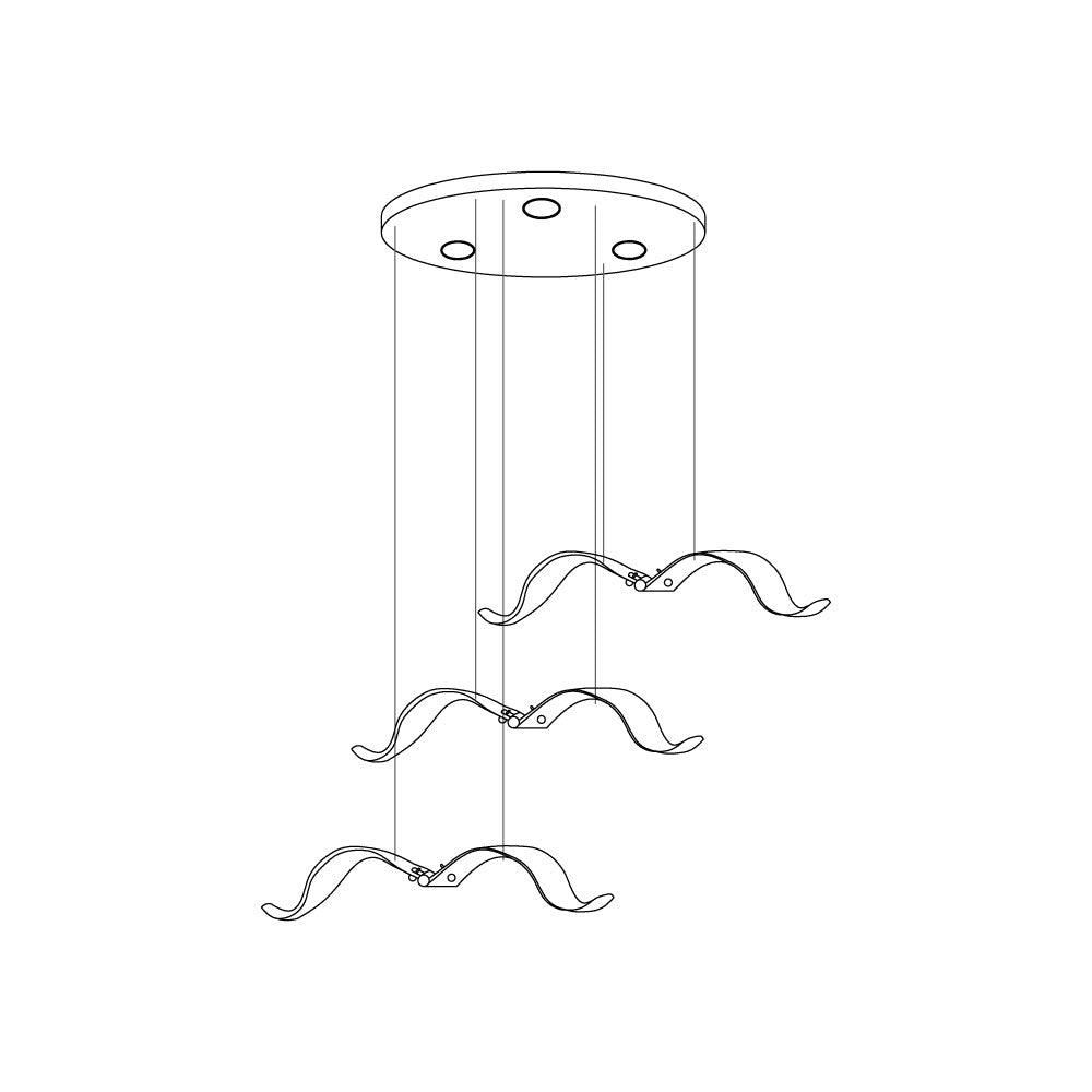 Faelis luxuriöser Kronleuchter aus Glas
