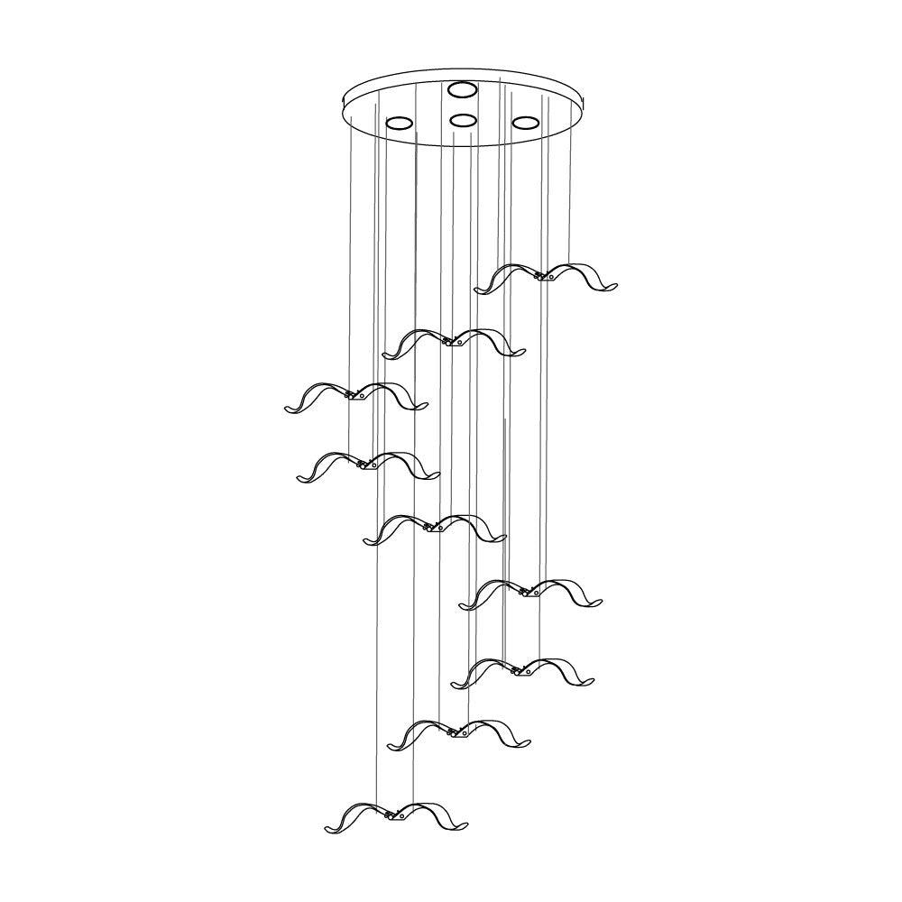 Faelis luxuriöser Kronleuchter aus Glas