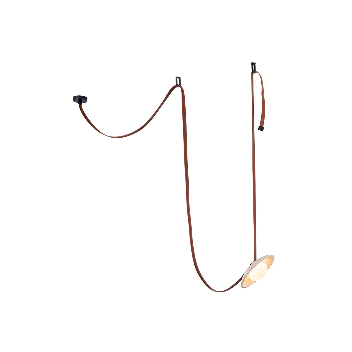 Ulsoryra Pendelleuchte aus Travertin in Kieselsteinform