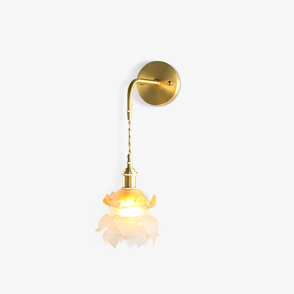 Amarira Premium Elegance Messing-Glas-Wandleuchte