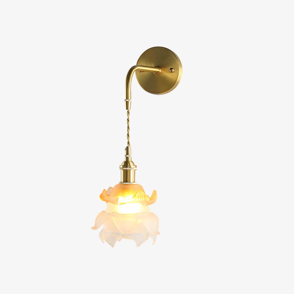 Amarira Premium Elegance Messing-Glas-Wandleuchte