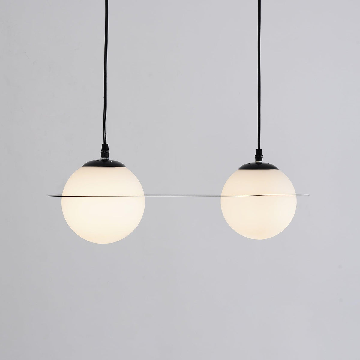 Selan Schwarze Glas-Pendelleuchte