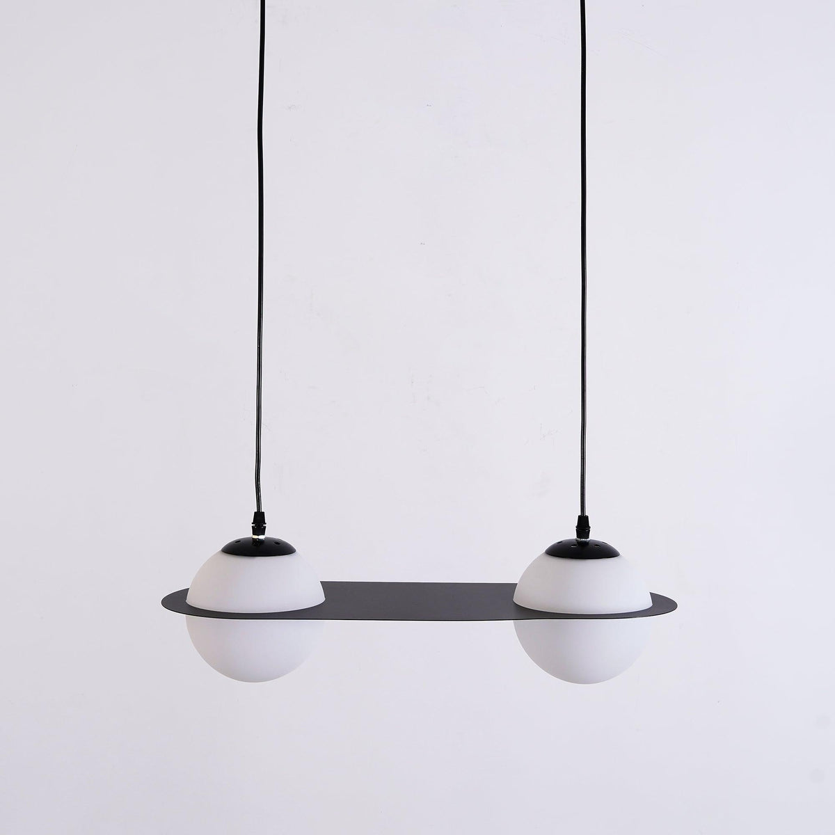 Selan Schwarze Glas-Pendelleuchte