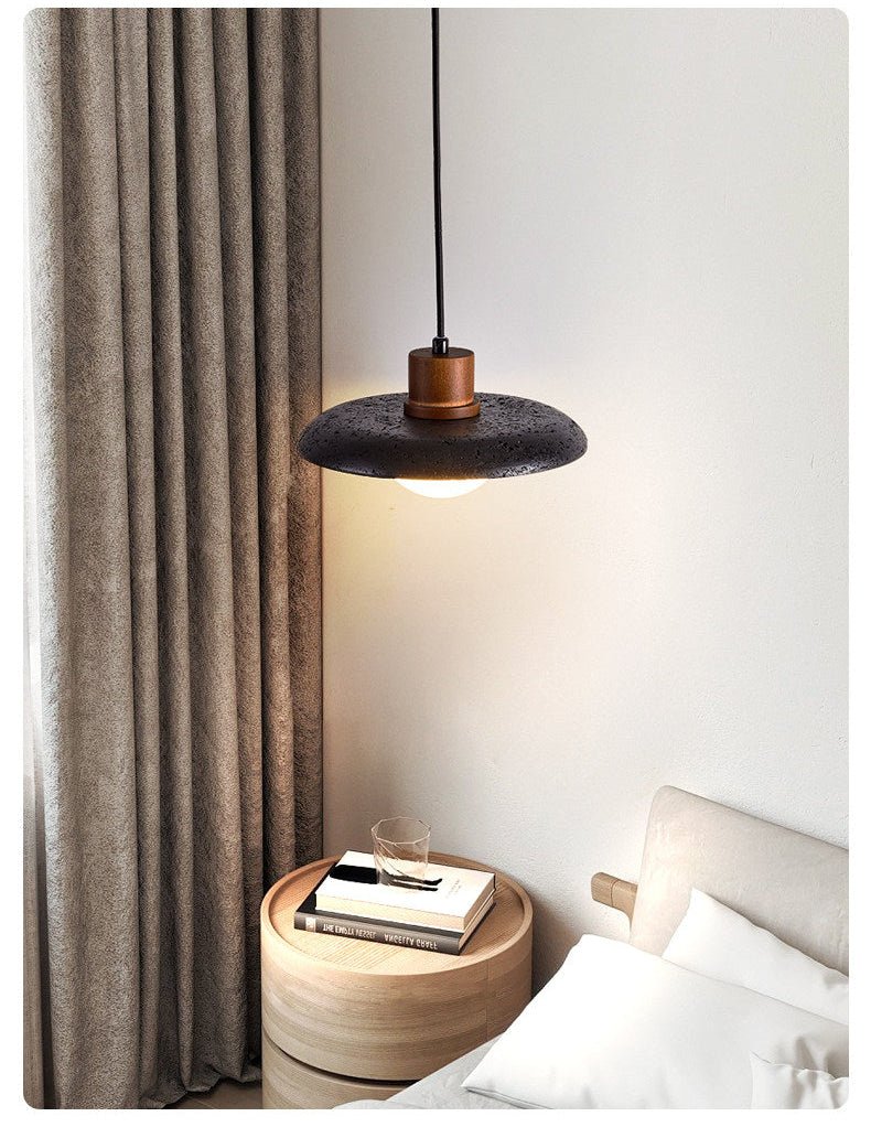 Podve Schwarz Travertin Minimalistische Pendelleuchte