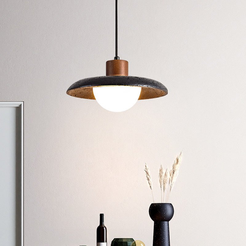Podve Schwarz Travertin Minimalistische Pendelleuchte