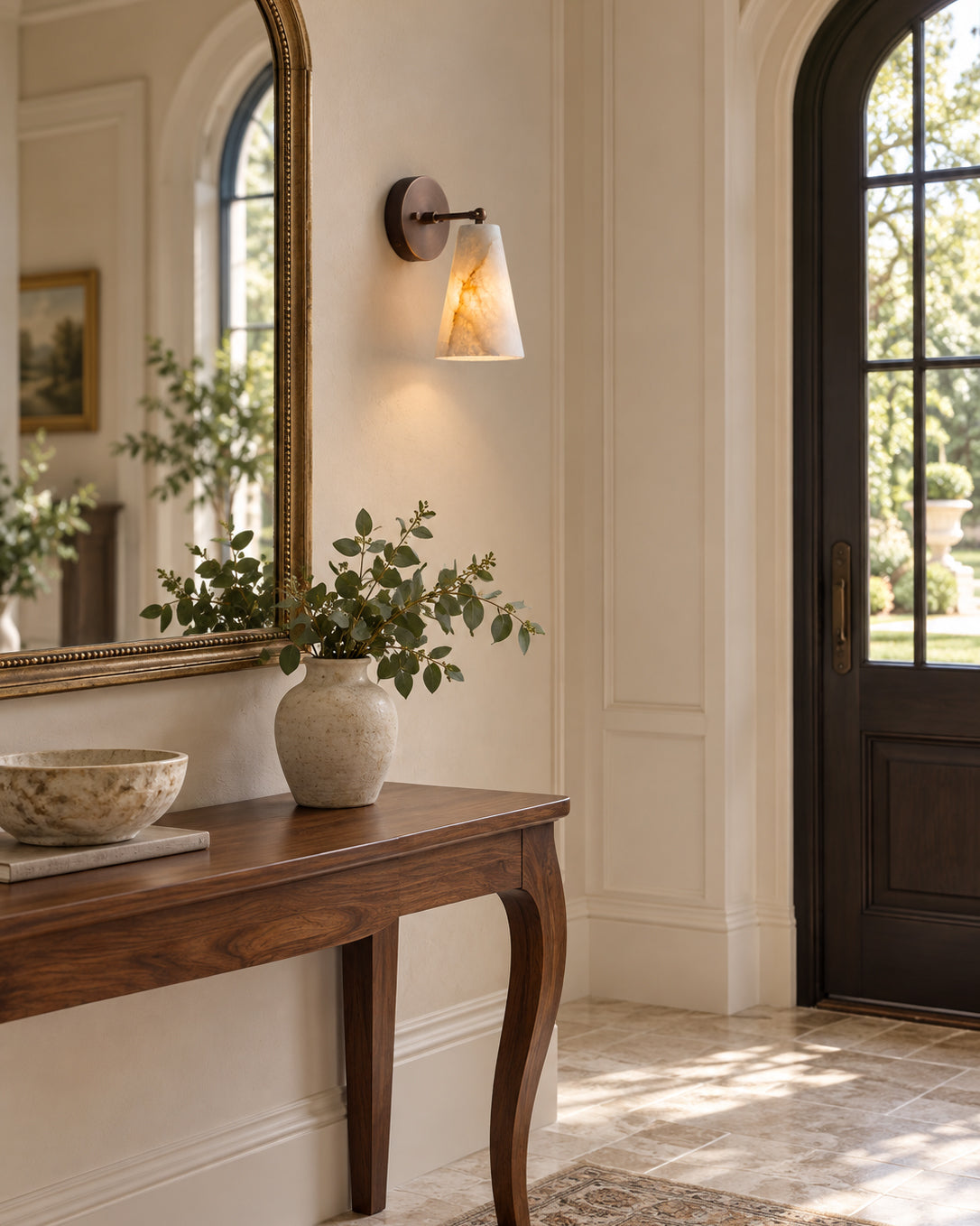Castercombe Alabaster-Wandleuchte