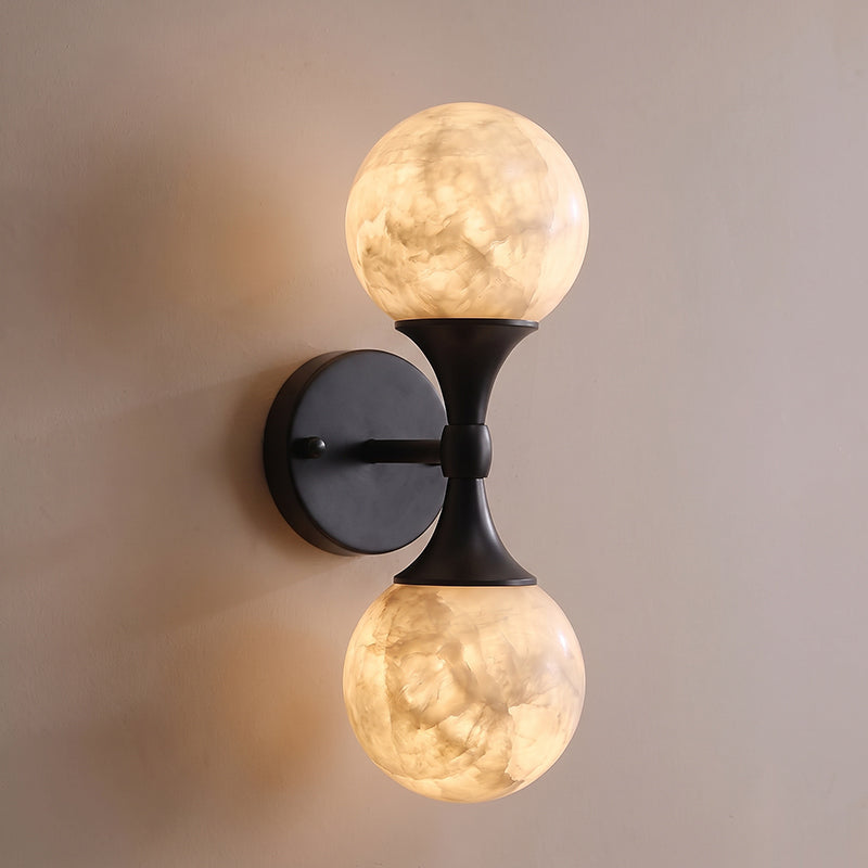 Ulverford Doppelte Alabaster-Wandleuchte