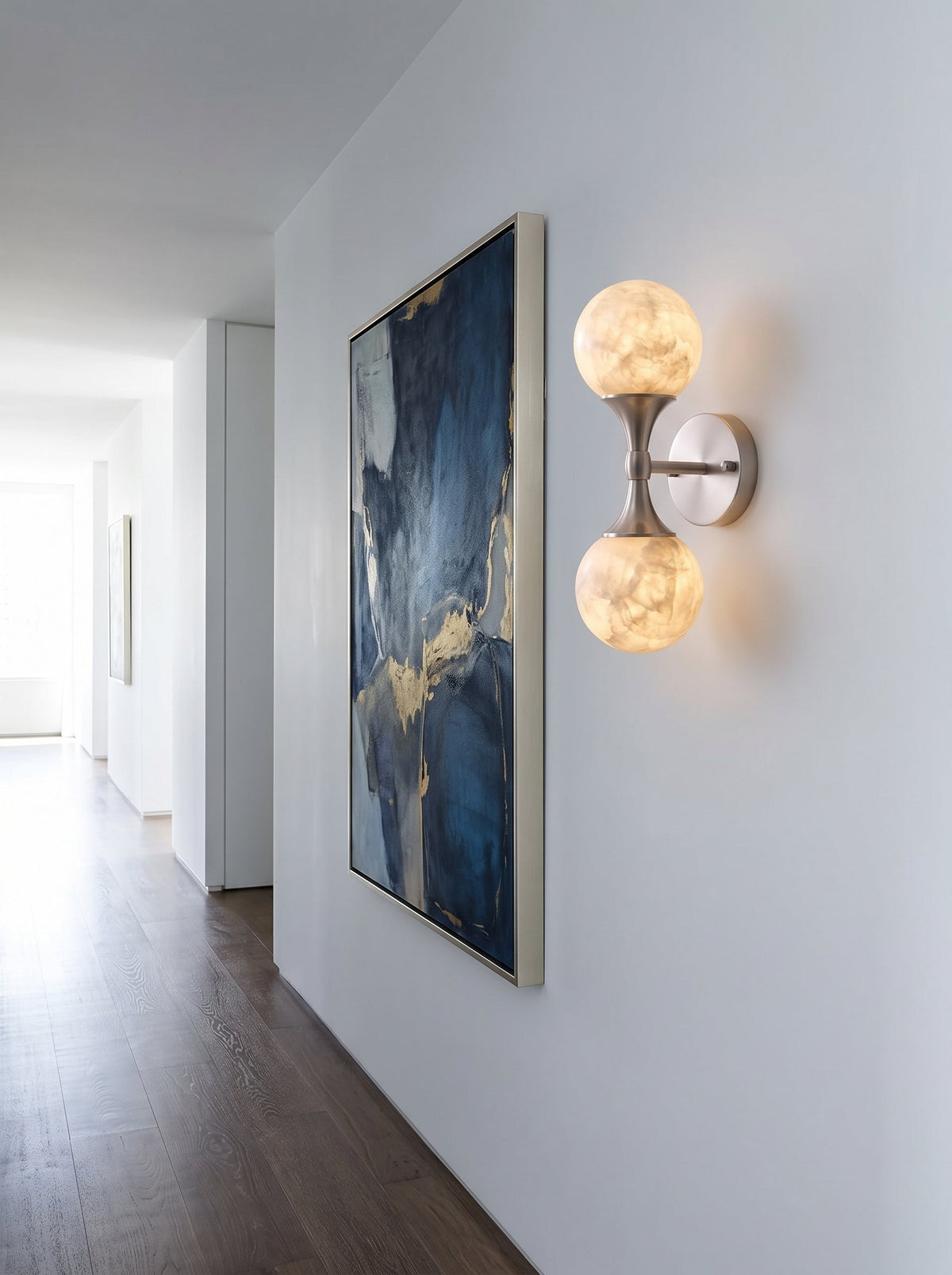 Ulverford Doppelte Alabaster-Wandleuchte