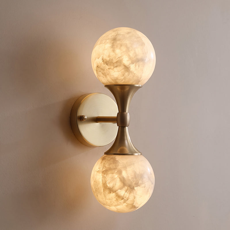 Ulverford Doppelte Alabaster-Wandleuchte