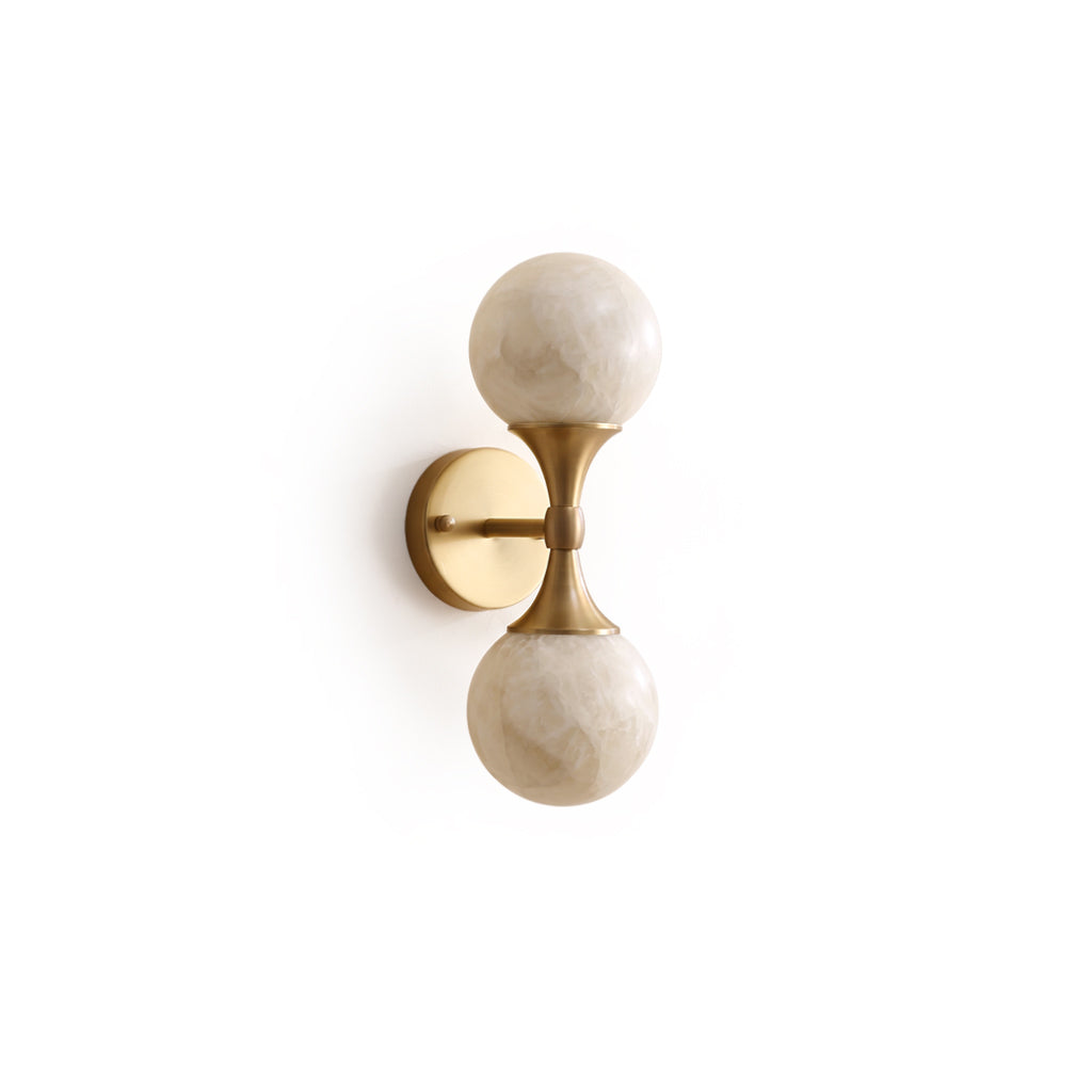 Ulverford Doppelte Alabaster-Wandleuchte