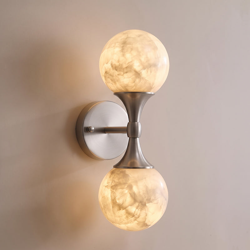 Ulverford Doppelte Alabaster-Wandleuchte