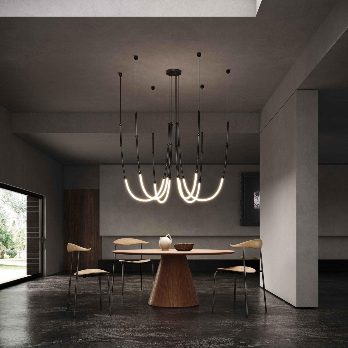 Rio Kronleuchter Leda LED flexibel moderne skulpturale