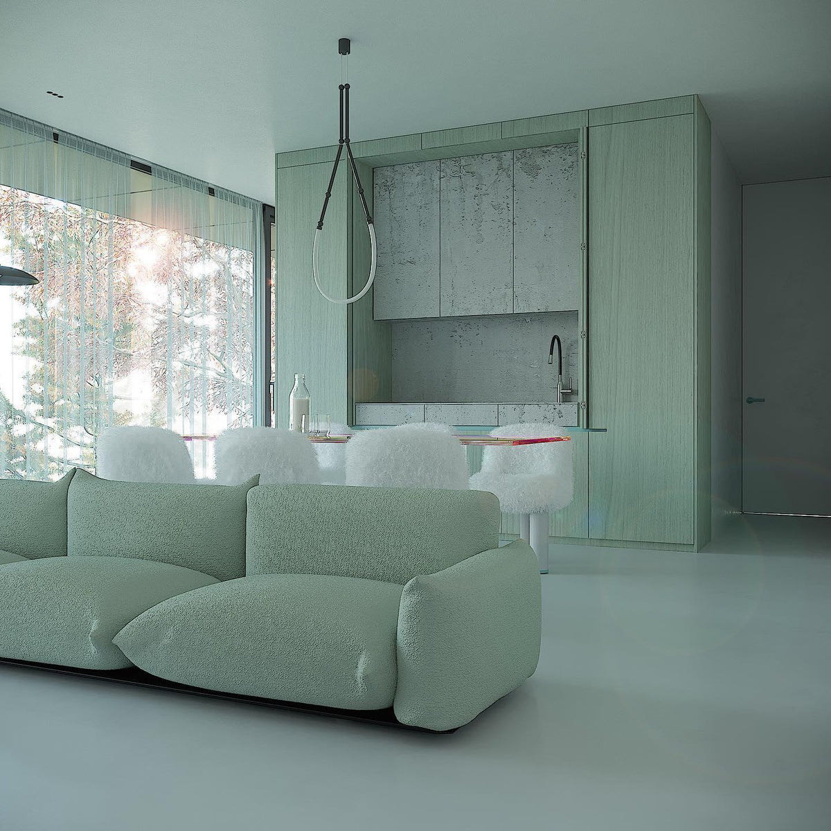 Rio Kronleuchter Leda LED flexibel moderne skulpturale