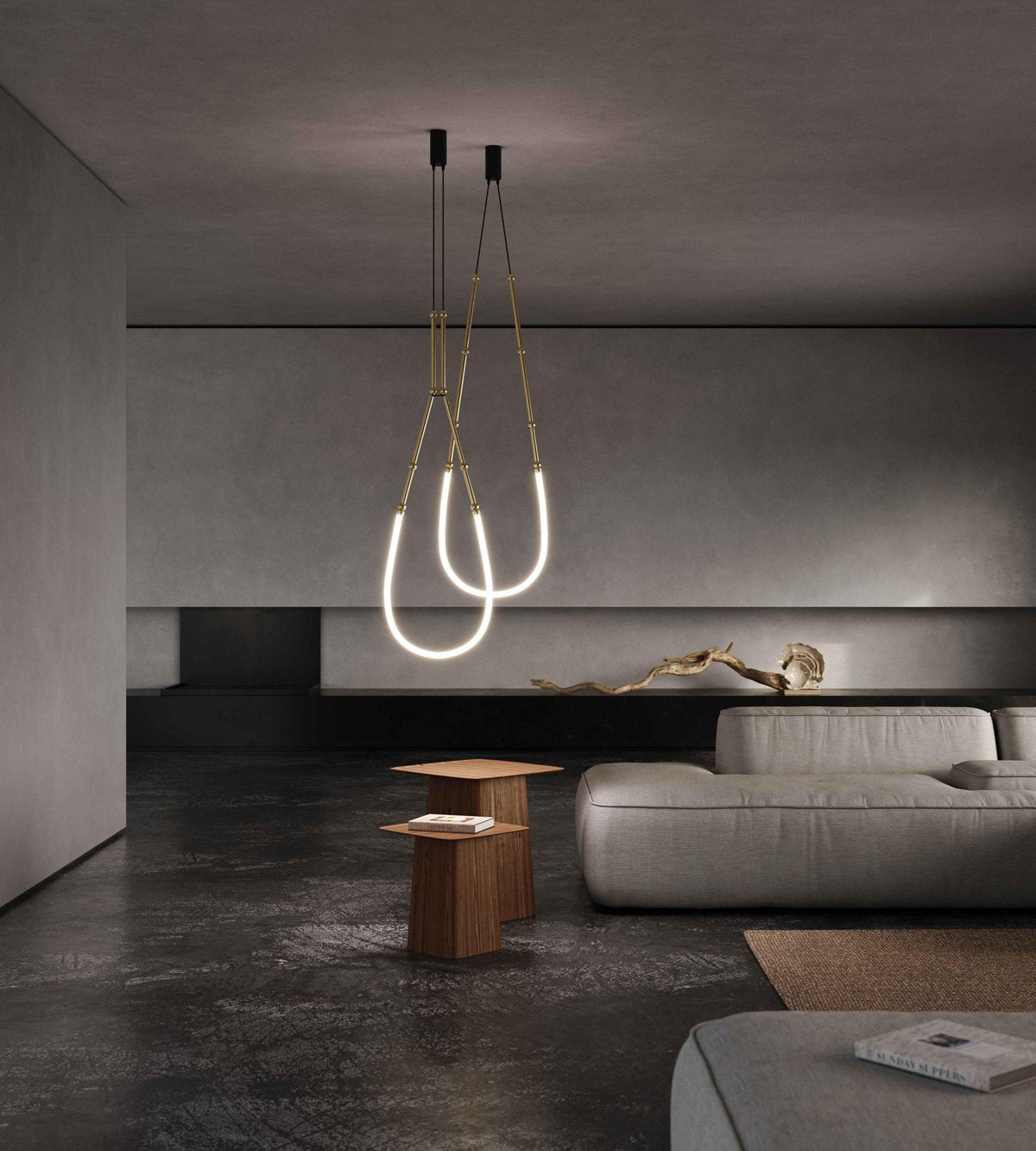 Rio Kronleuchter Leda LED flexibel moderne skulpturale