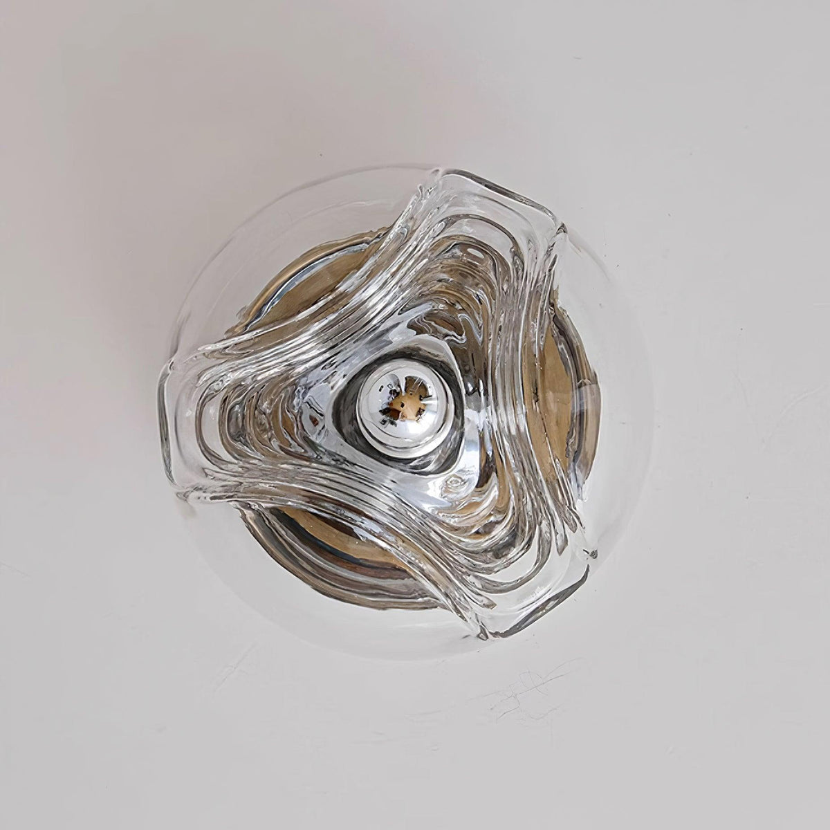 Wandleuchte Swirl Texture Transparent Bernsteinfarben Rauchgrau Moderner Akzent