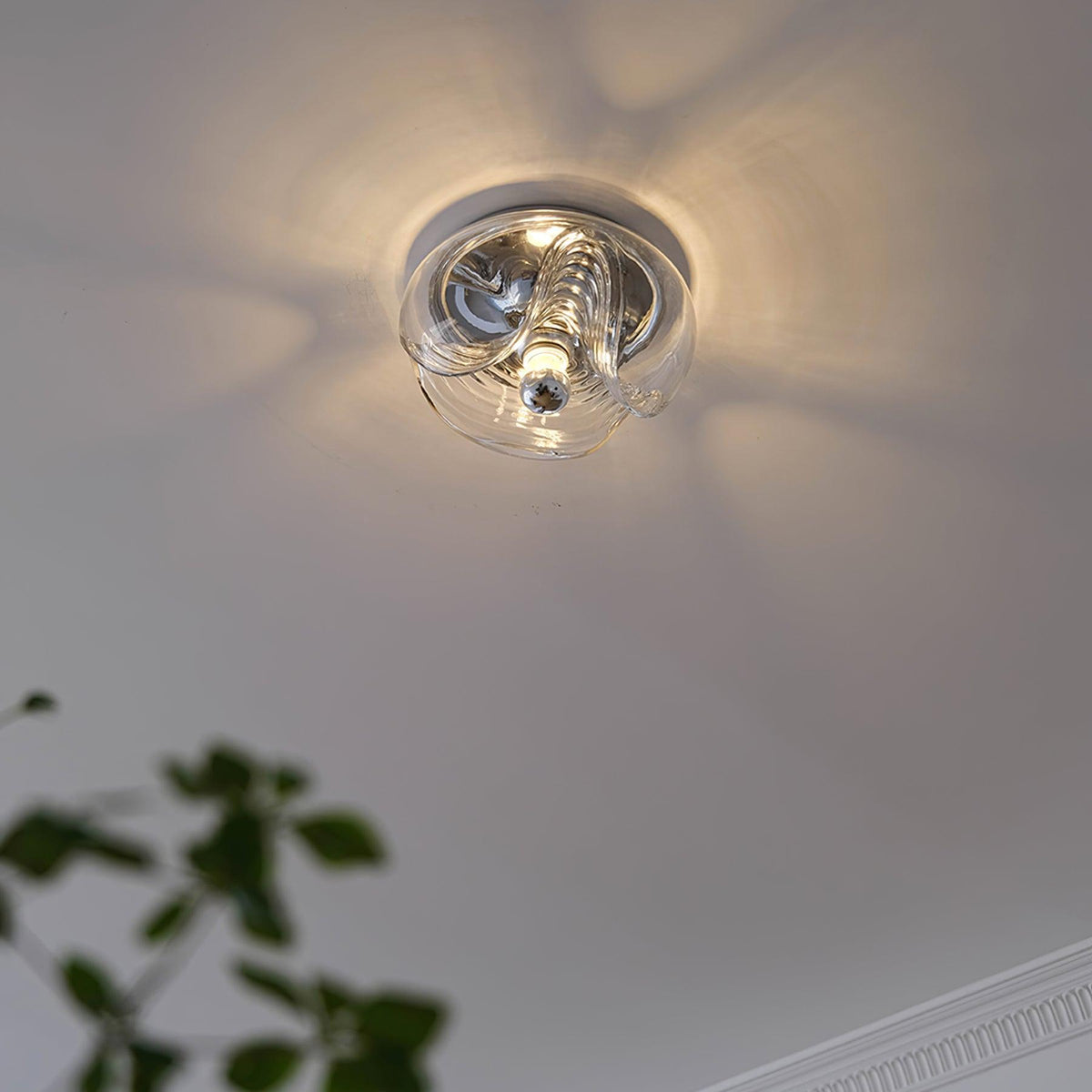 Wandleuchte Swirl Texture Transparent Bernsteinfarben Rauchgrau Moderner Akzent