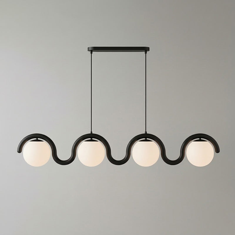 Elowis Linear Pendelleuchte mit Kugeln