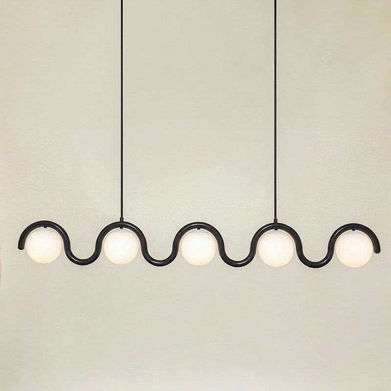 Elowis Linear Pendelleuchte mit Kugeln