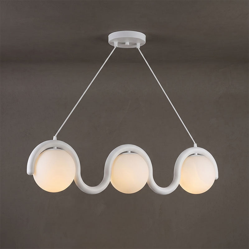 Elowis Linear Pendelleuchte mit Kugeln