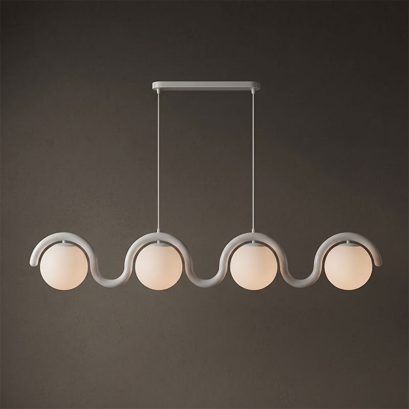 Elowis Linear Pendelleuchte mit Kugeln