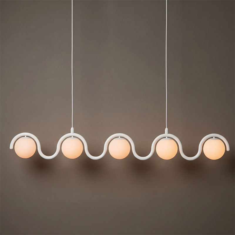 Elowis Linear Pendelleuchte mit Kugeln