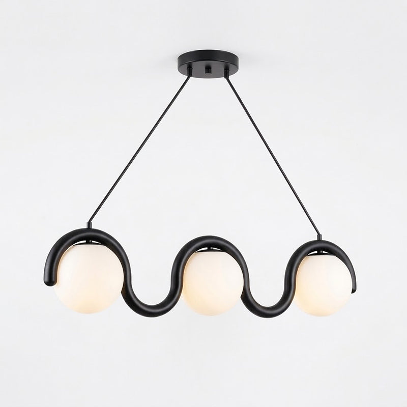 Elowis Linear Pendelleuchte mit Kugeln