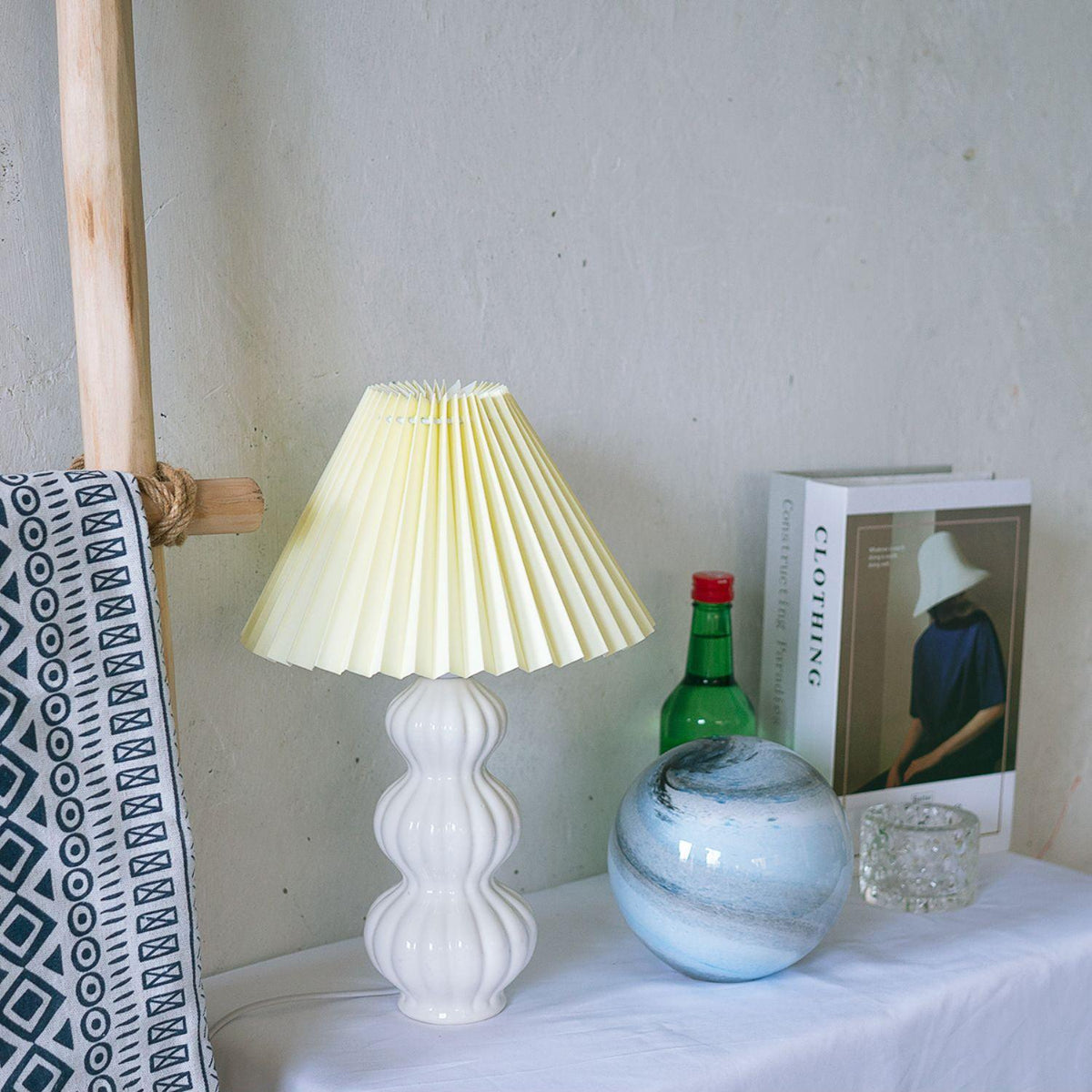 Hart Vintage-Stoff-Tischleuchte