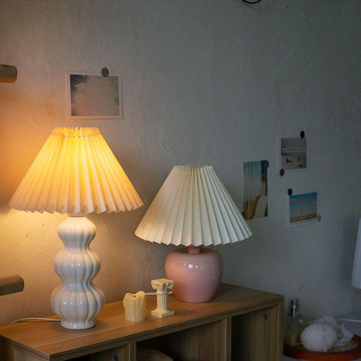 Hart Vintage-Stoff-Tischleuchte
