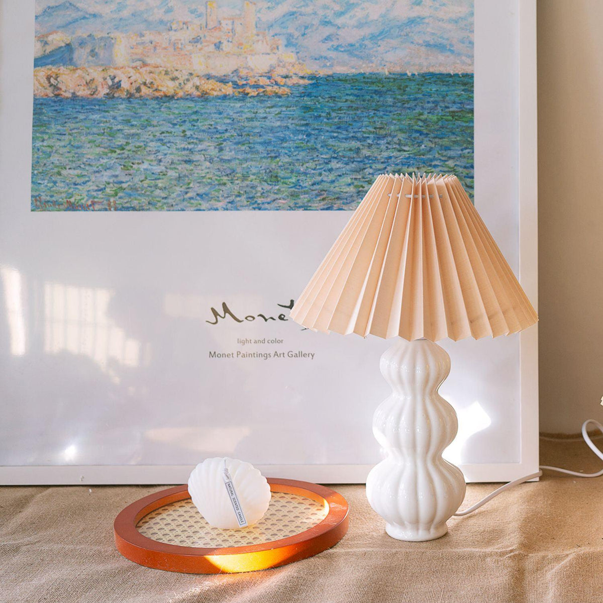 Hart Vintage-Stoff-Tischleuchte