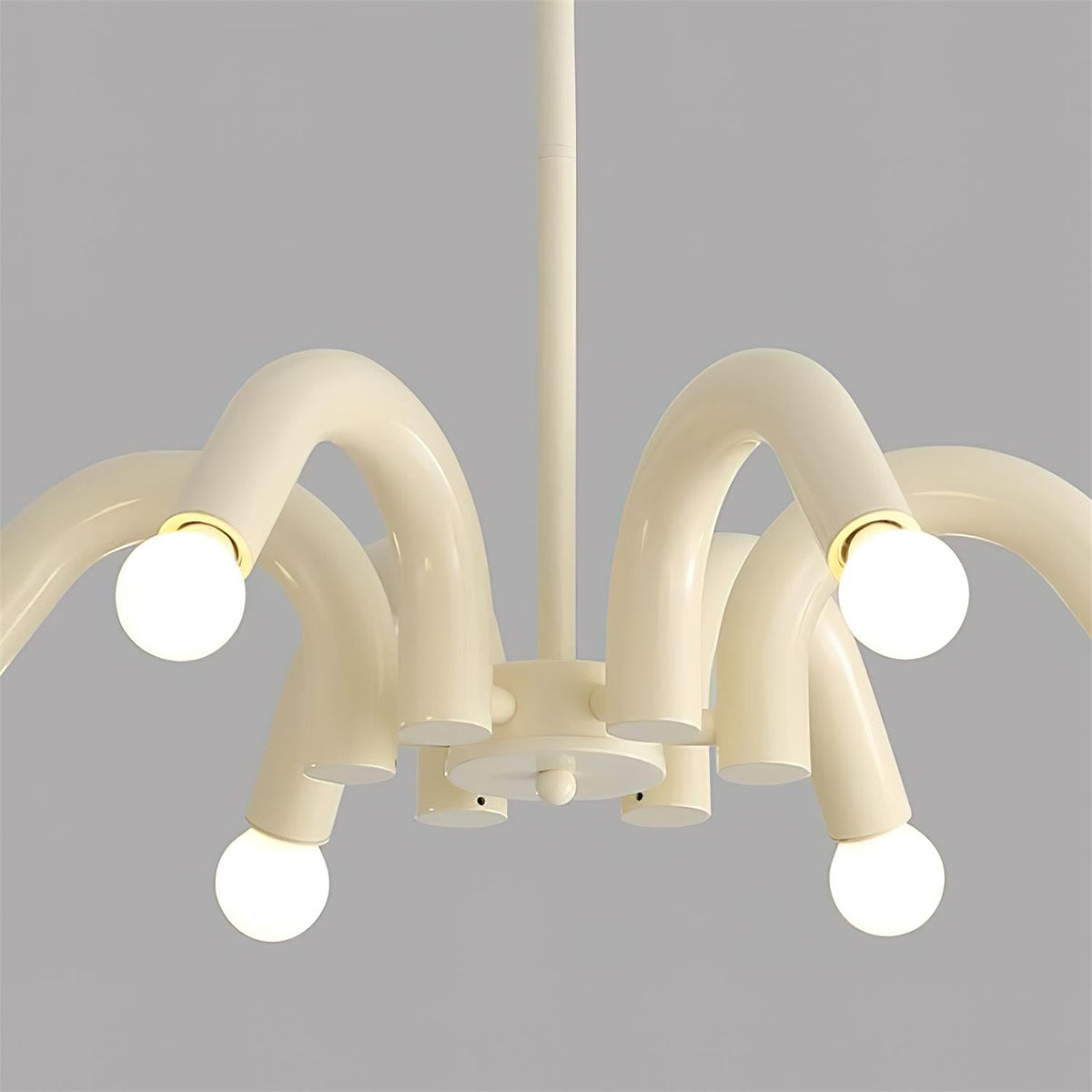 Fivelle Kronleuchter in Creme mit mehreren Armen im zeitgenössischen Stil