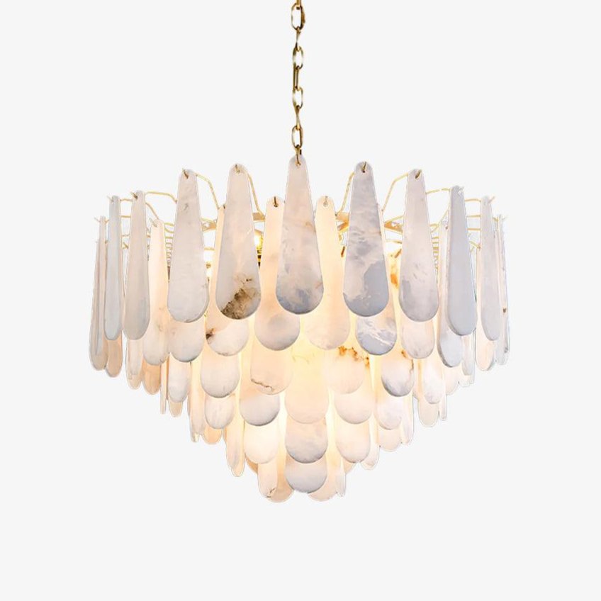Niveneon Träne Alabaster Kronleuchter