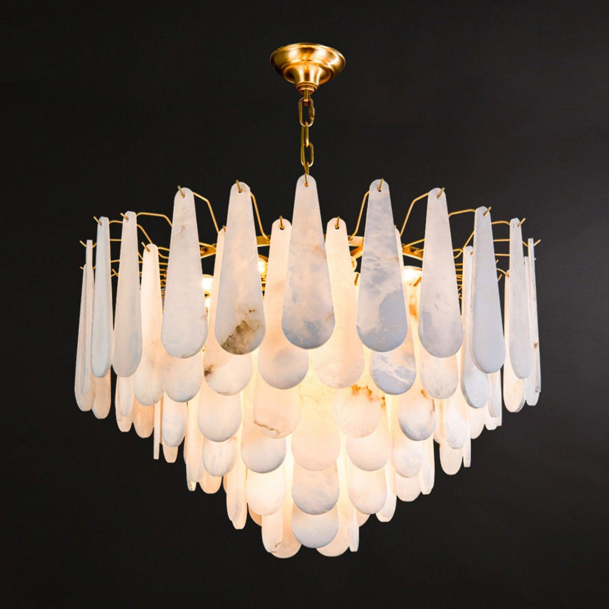 Niveneon Träne Alabaster Kronleuchter