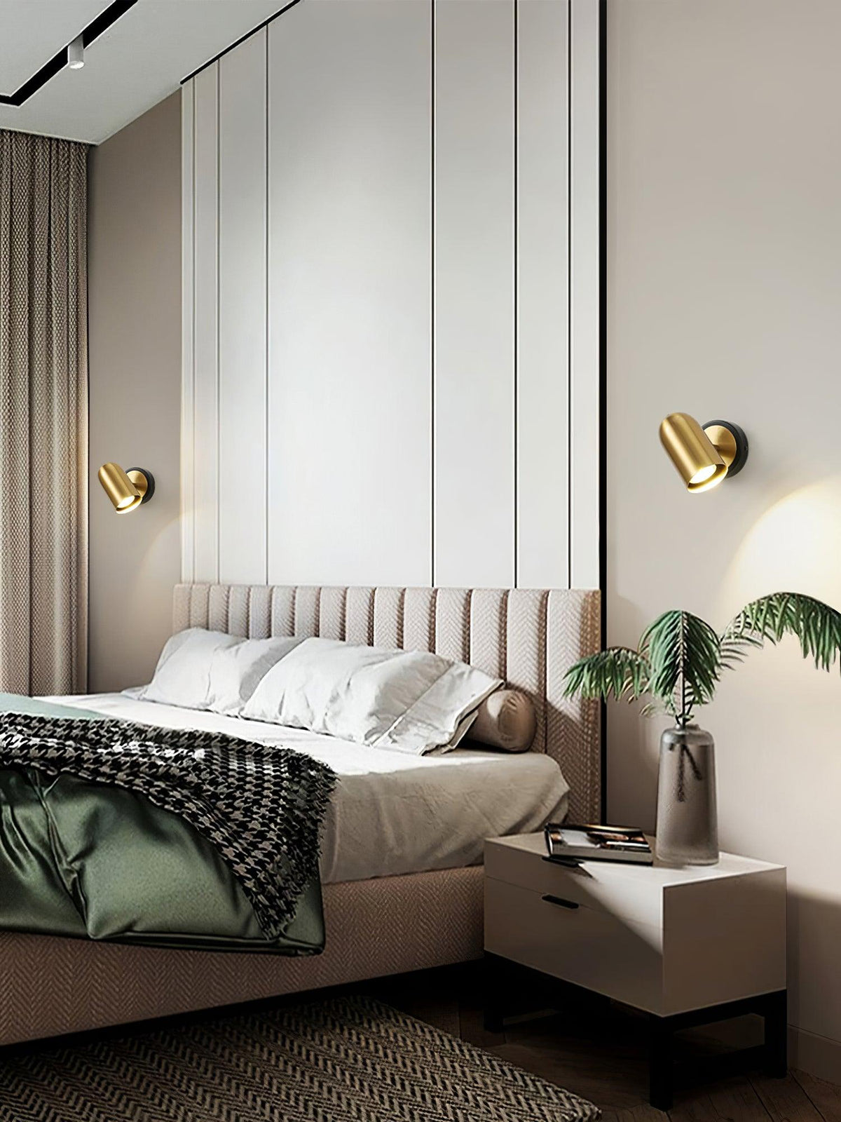 Oriaira zeitgenössische minimalistische Gold-Wandleuchte