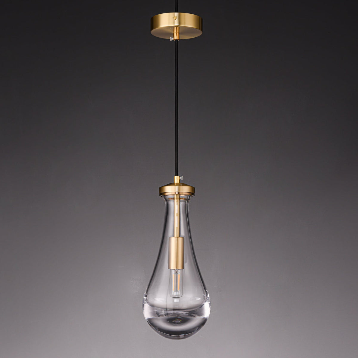 Votheor zeitgenössische minimalistische Messing-Glas-Pendelleuchte