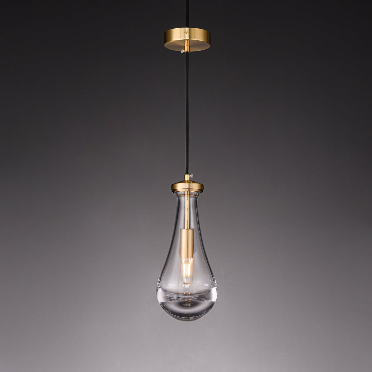 Votheor zeitgenössische minimalistische Messing-Glas-Pendelleuchte