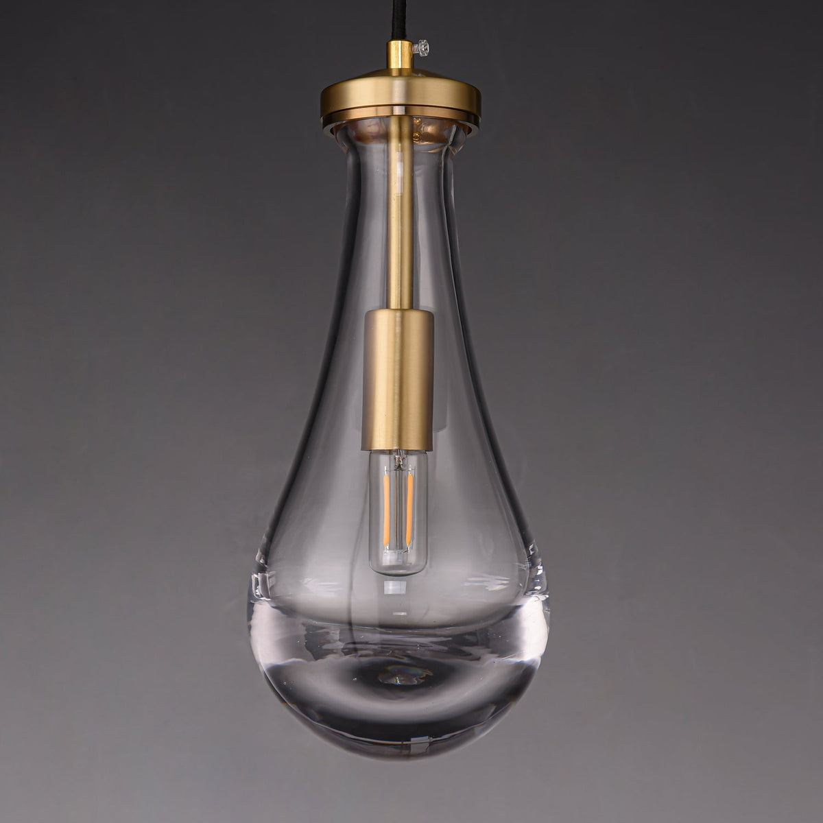 Votheor zeitgenössische minimalistische Messing-Glas-Pendelleuchte