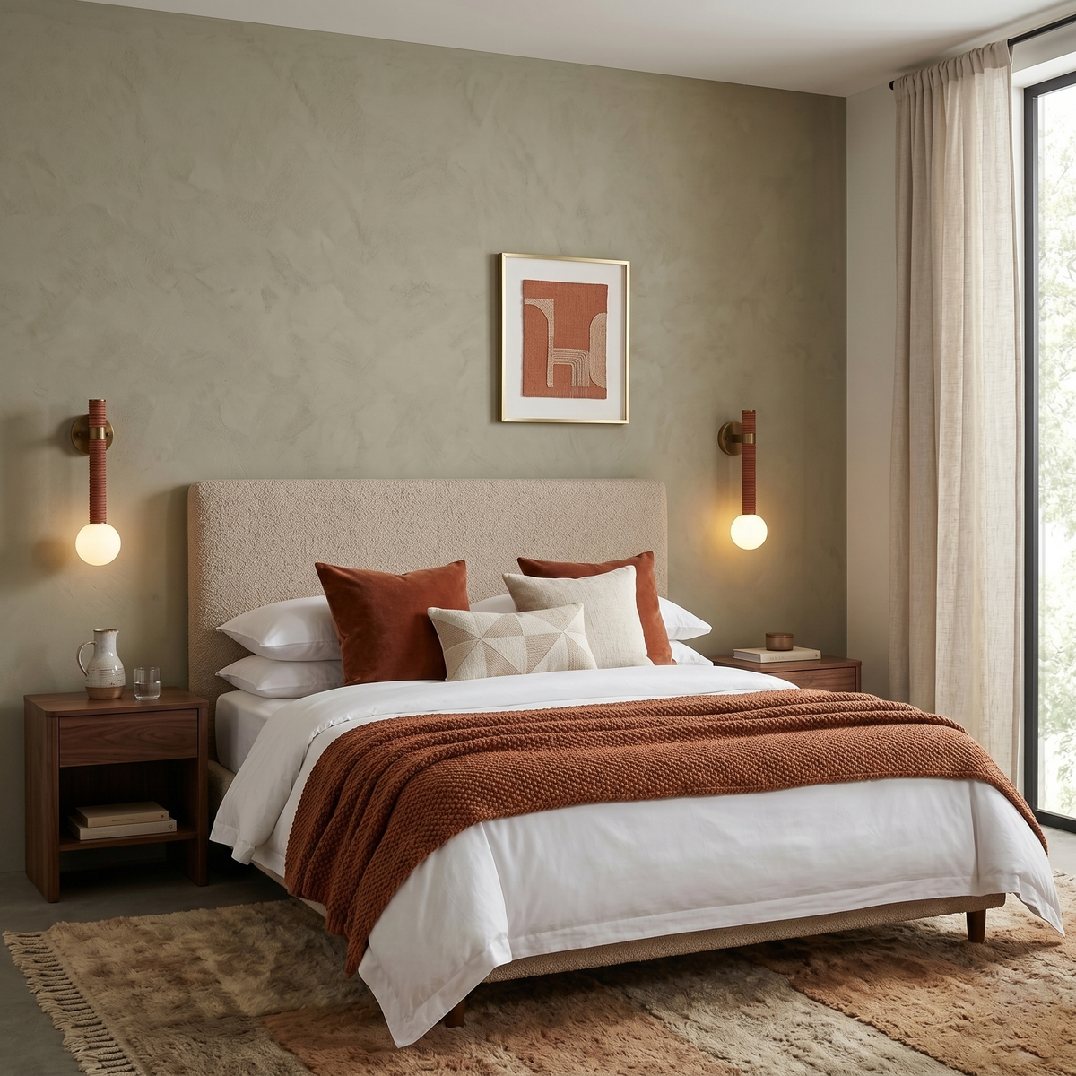 Cordelia Wandleuchte Antique Brass & Braun